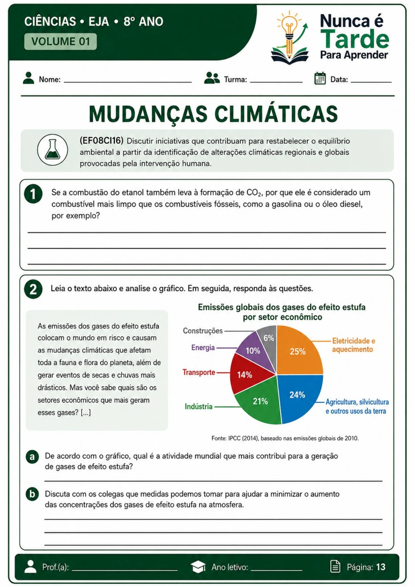 Atividade de Ciências EJA 8